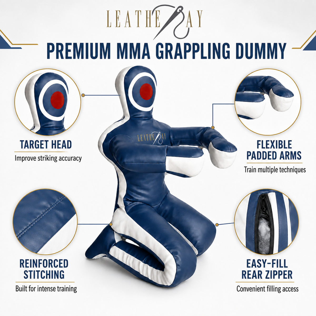 Martial Arts Grappling Dummy Unfilled Vinyl Training Mannequin for MMA Jiu Jitsu Wrestling