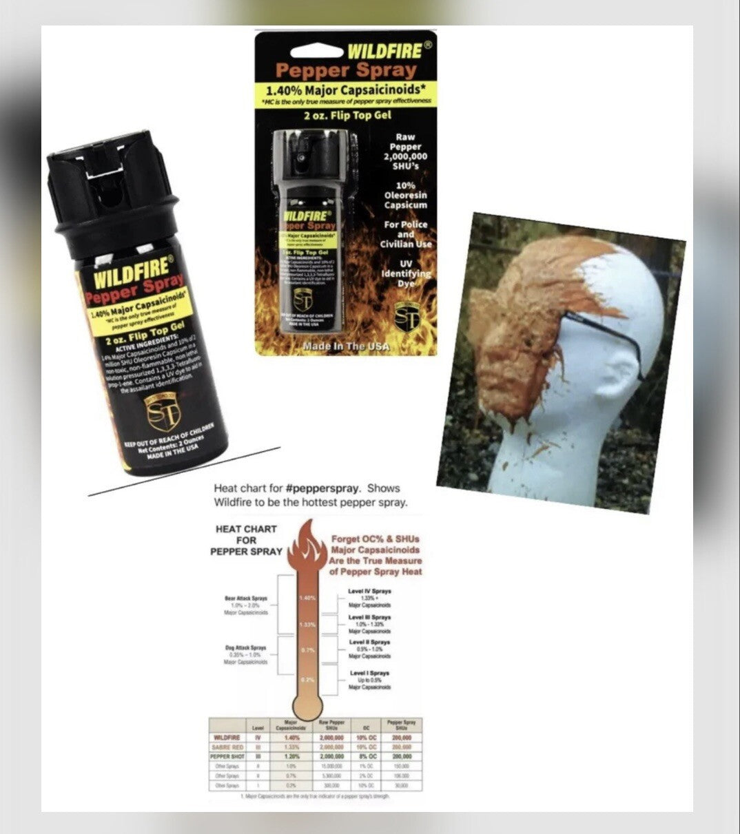 Gel 2 oz Self Defense Hot with UV Dye