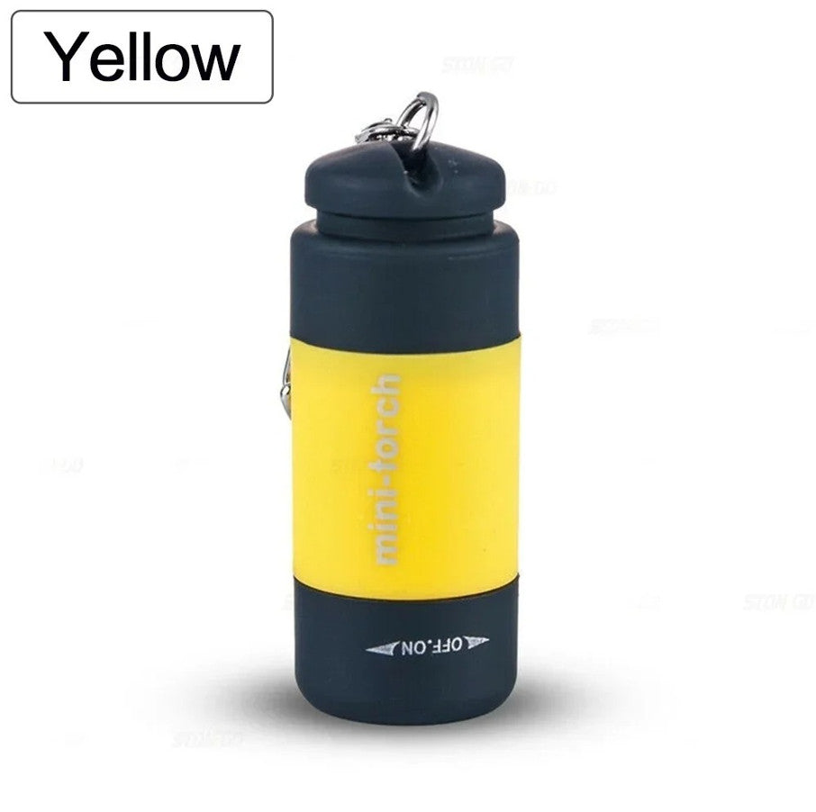 USB Rechargeable Mini LED Keychain Flashlight Waterproof Outdoor Torch