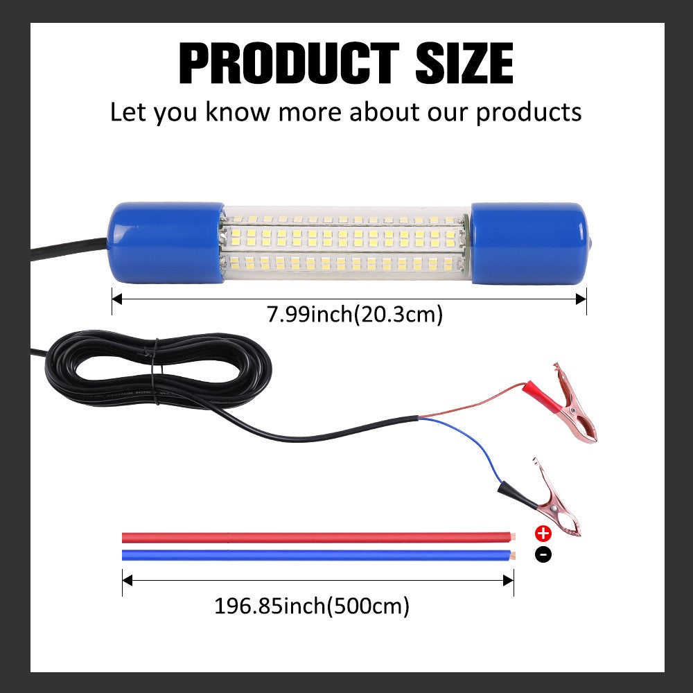 Underwater Fish Attractor Light - 50W Submersible LED Fishing Light - Waterproof & Multi-Color Options