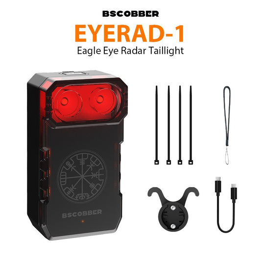 Road Bike Radar Rear Light with Monitoring, Waterproof Safety System