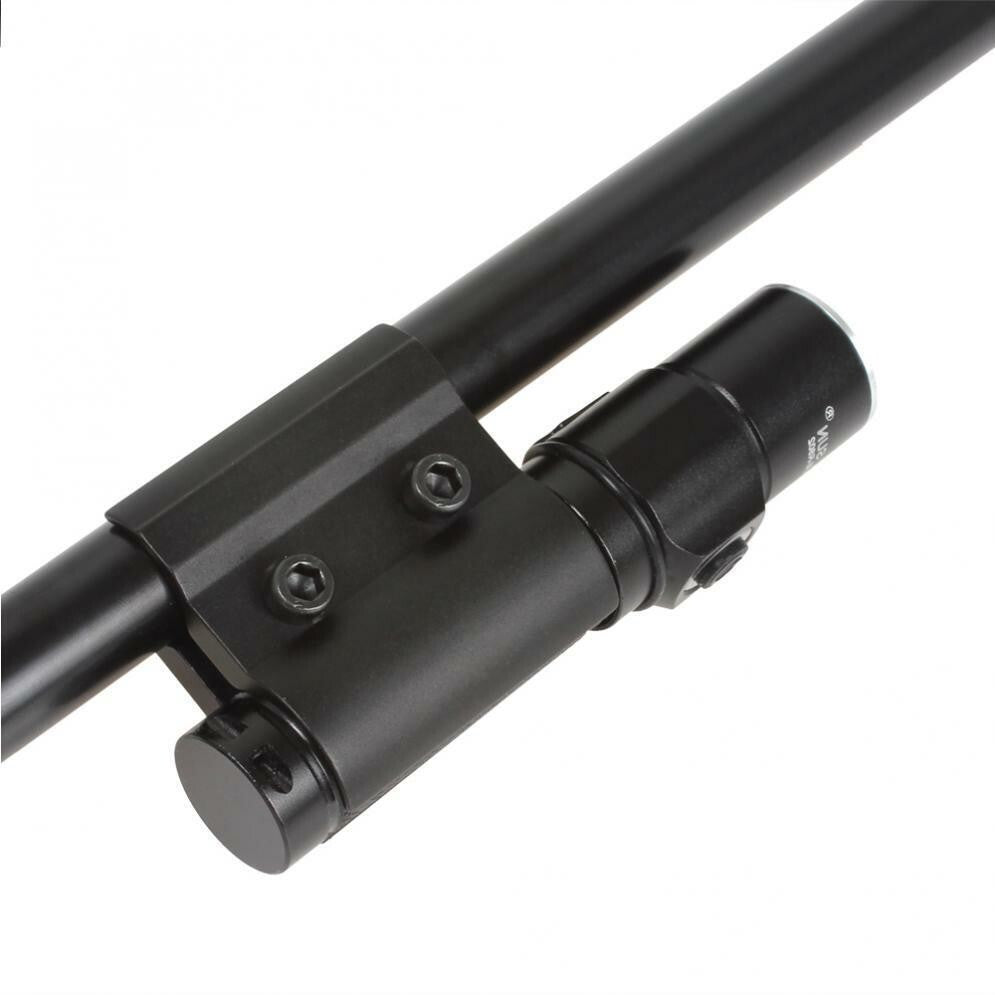 Tactical Gun Barrel Mount for Flashlights and Lasers – Black Aluminum Clamp