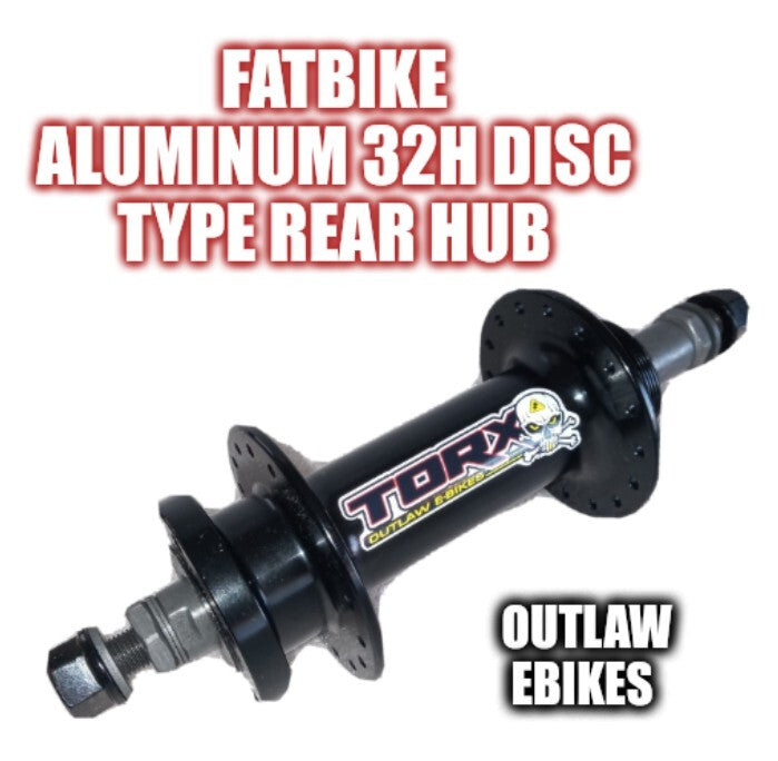 Fat Bike Rear Hub 170mm 32H Aluminum Disc Brake Freewheel 3/8"
