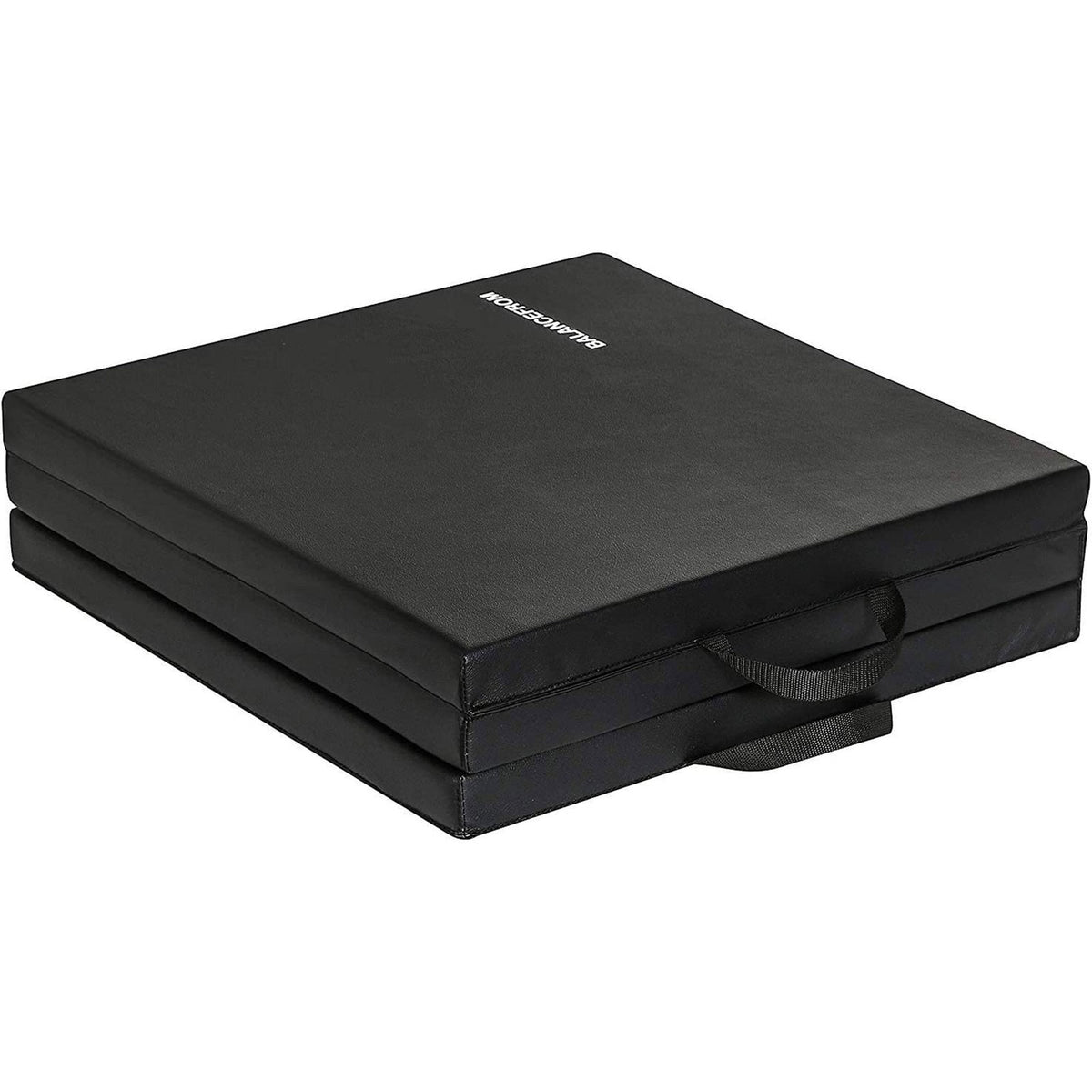 6x2ft Folding Exercise Mat 3-Panel Workout Floor Mat - Black 2 Pack