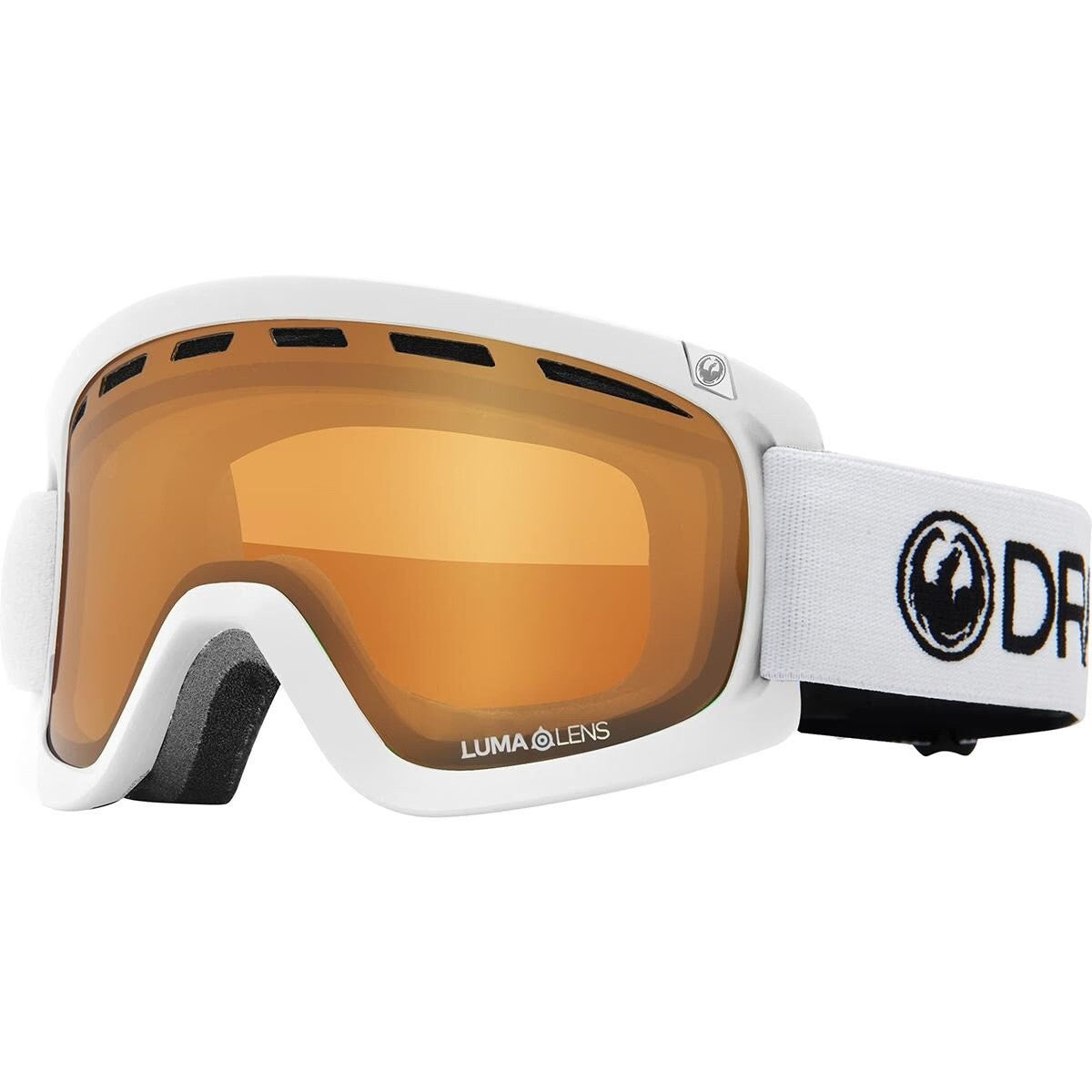 Snow Ski Goggles with Amber LumaLens - Anti-Fog & Flat Style for Small to Medium Faces