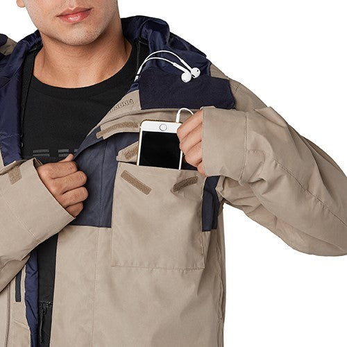 Men's Snowboard Jacket Waterproof Insulated Ski Coat Large Stone Blue