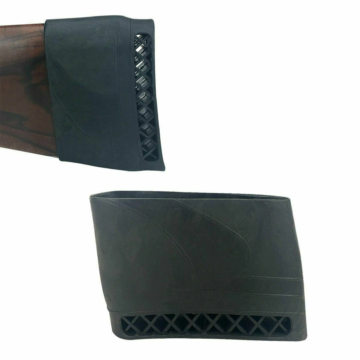 Black Recoil Pad for Rifles and Shotguns Slip-On Rubber Protector