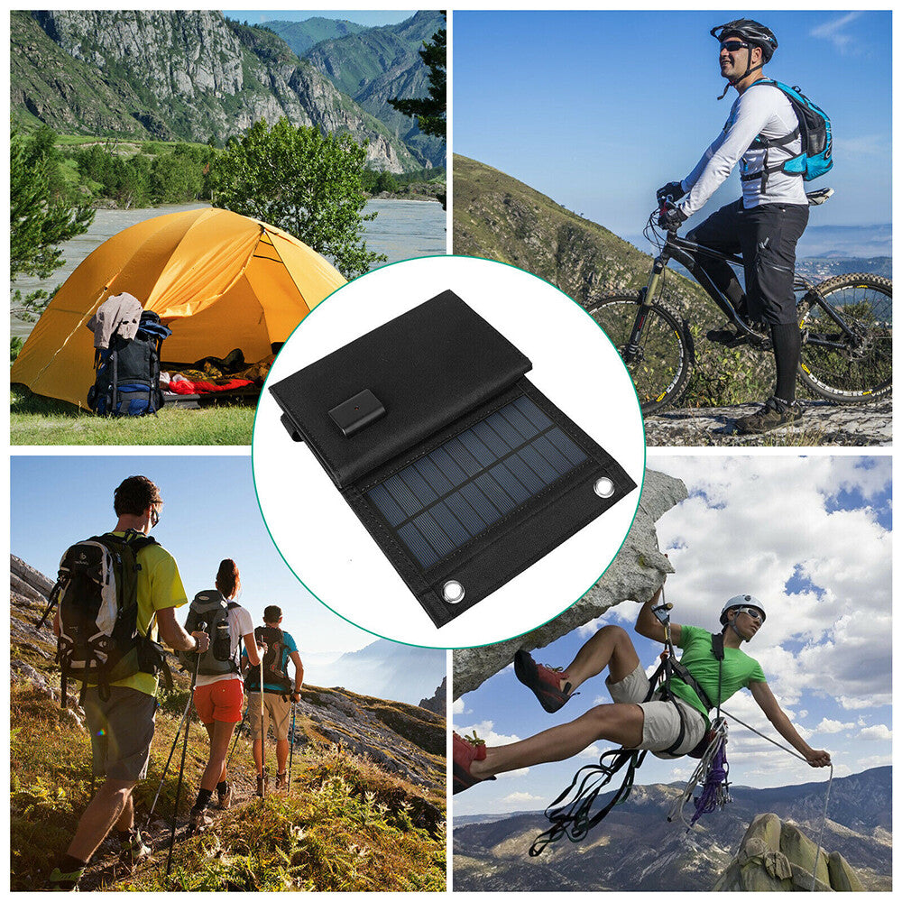 100W Foldable Solar Panel Kit with USB Power Bank for Camping Hiking