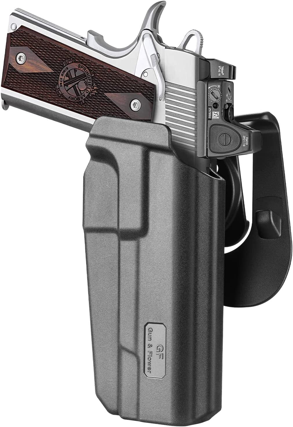 1911 Pistol Holster with Thumb Release and Optics Cut - Fits Colt, Kimber, Rock Island