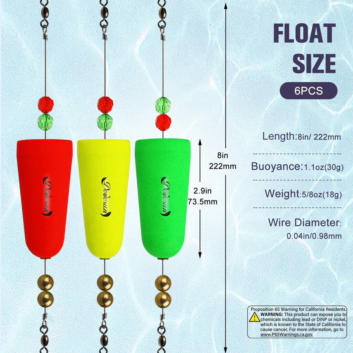 Fishing Floats Popping Cork Bobbers Set for Saltwater & Freshwater Angling