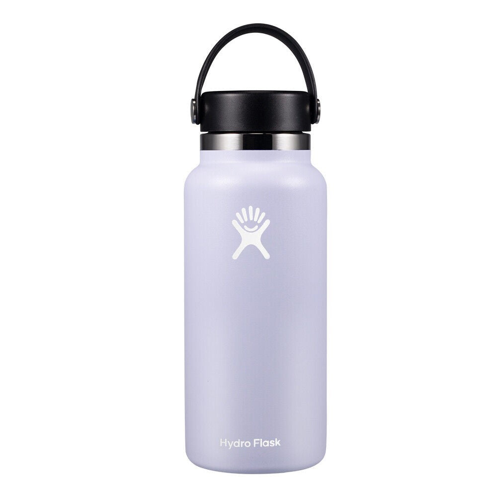 Insulated 32oz Wide Mouth Water Bottle with Straw Lid - Stainless Steel
