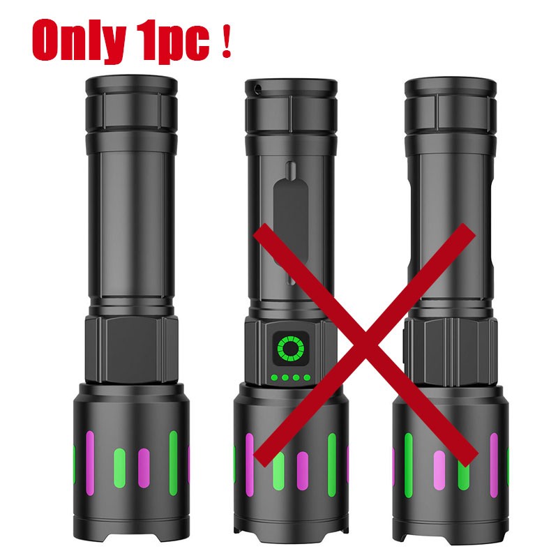 Super Bright Rechargeable LED Tactical Flashlight with 3 Lighting Modes - 100-200m Range