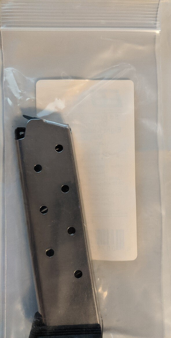 Full Size 1911 45ACP 8-Round Stainless Steel Magazine for Government Models