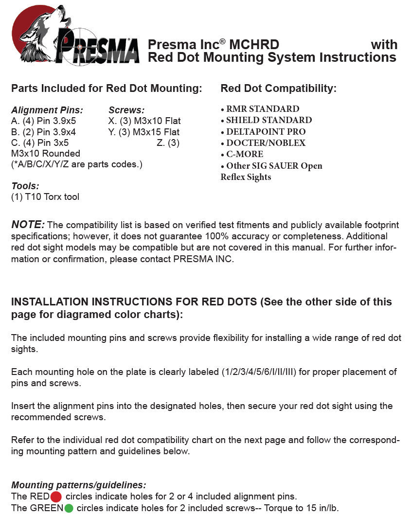 High-Strength Alloy Steel Micro Red Dot Plate with Carry Base