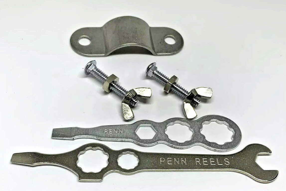 Saltwater Fishing Reel Clamp Set with Wrenches for Penn 114H 115 6/0 9/0