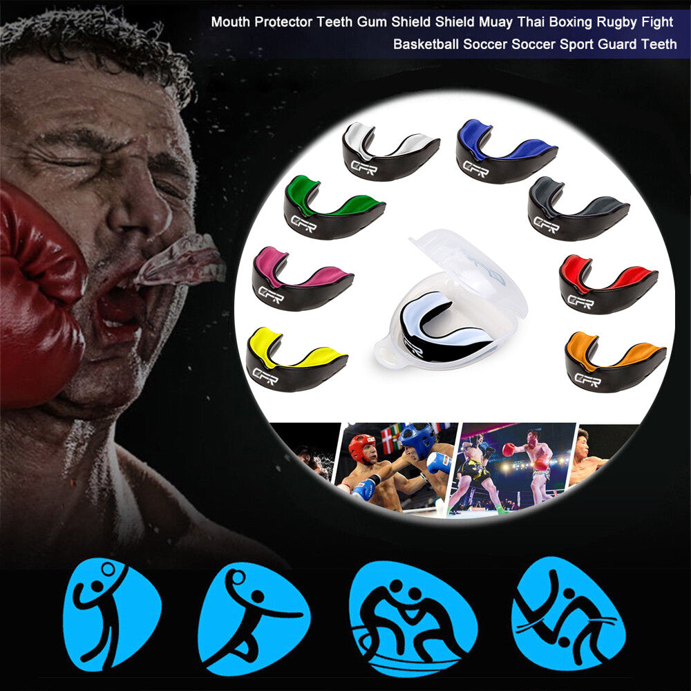 Sports Mouthguard Gum Shield Boil & Bite Protective Gear for Contact Sports