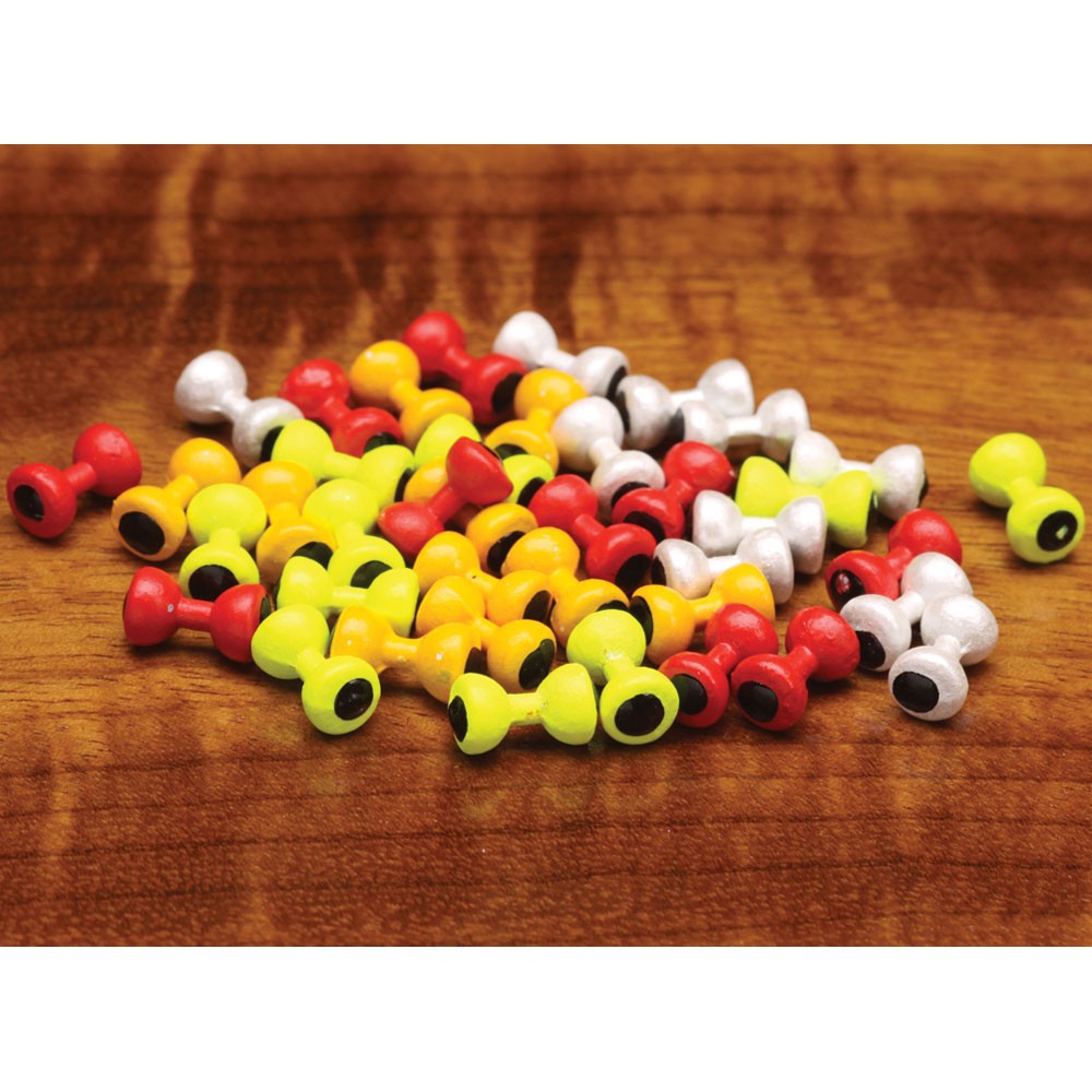 Painted Lead Dumbbell Eyes for Fly Tying - Bright Colors, 10 Pieces