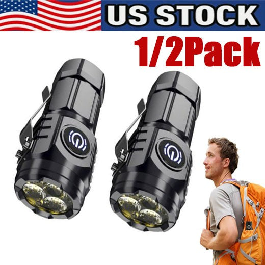 Mini LED Flashlight Waterproof Portable Travel Light with 5 Modes