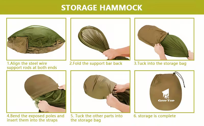 Hammock Tent with Mosquito Net and Rain Fly for Camping and Backpacking