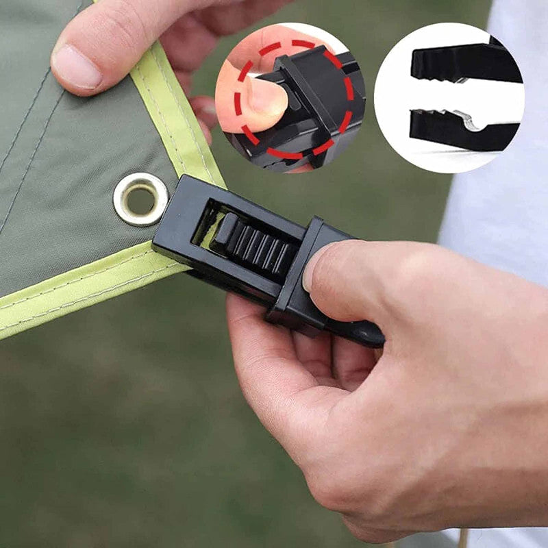 Heavy Duty Adjustable Locking Clips for Tarp Shade Cover Canvas Outdoor Use