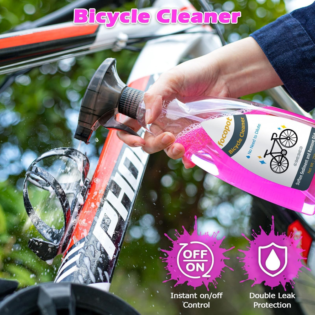 Bike Chain Cleaner Kit with Degreaser & Lubricant - Bicycle Maintenance Set