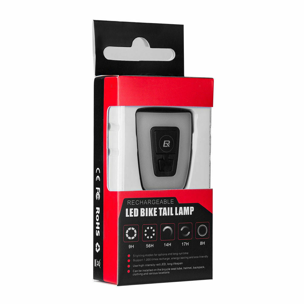 Rechargeable Waterproof Bike Rear Light with Multiple Modes