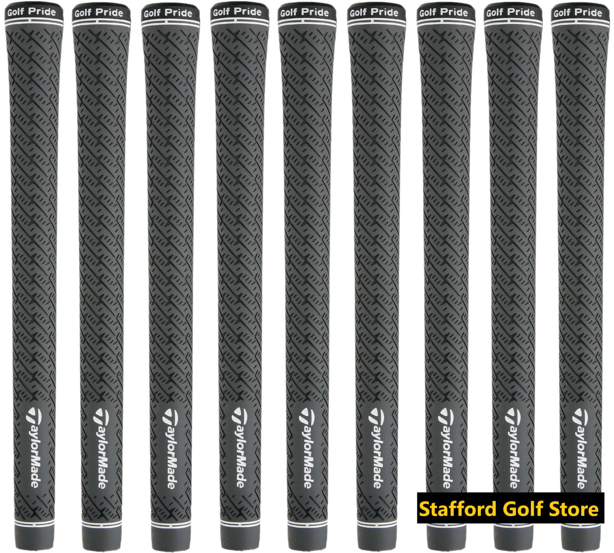 Golf Grip Set of 5-8 Pairs TaylorMade Z-Grip Standard Golf Club Grips Gray Black