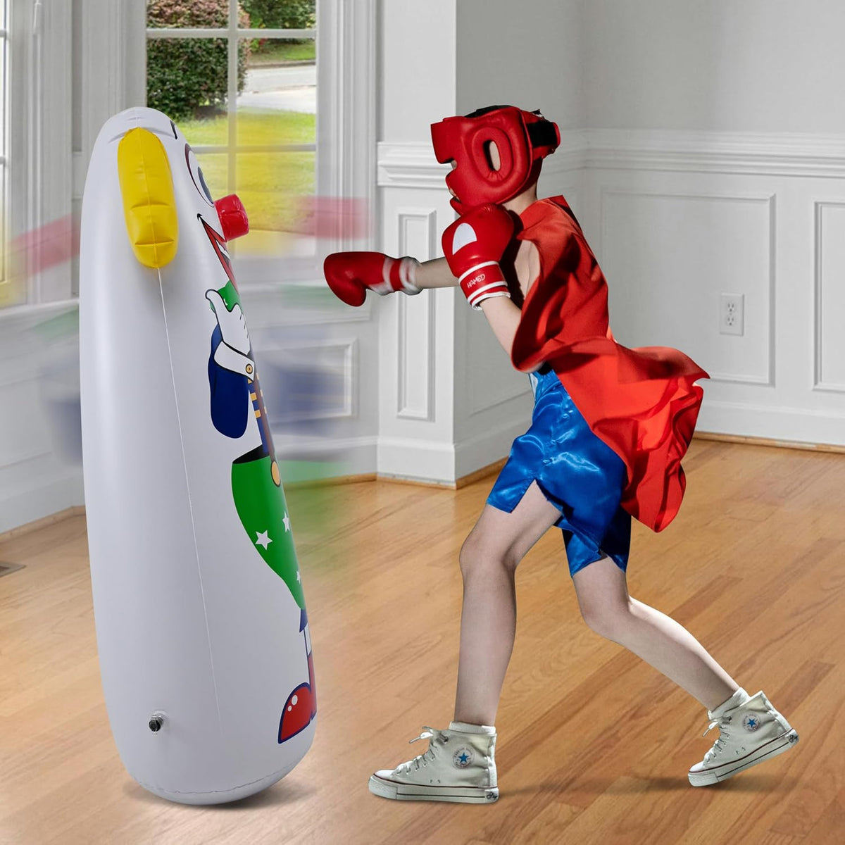 Inflatable Clown Punching Bag 42 Inches Tall Kids Indoor Outdoor Play Toy
