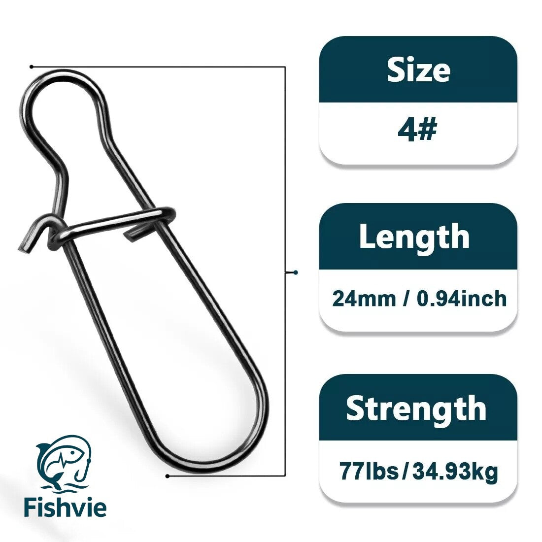 Fishing Snaps Clips Set - Quick Locking Saltwater DuoLock for Lures & Rigs