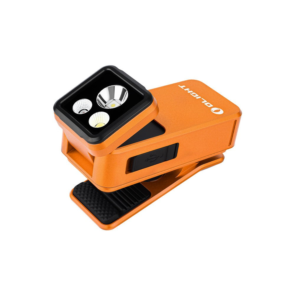 LED Flashlight with Adjustable Tilt and Rotation - 530 Lumens, Red & Spotlight