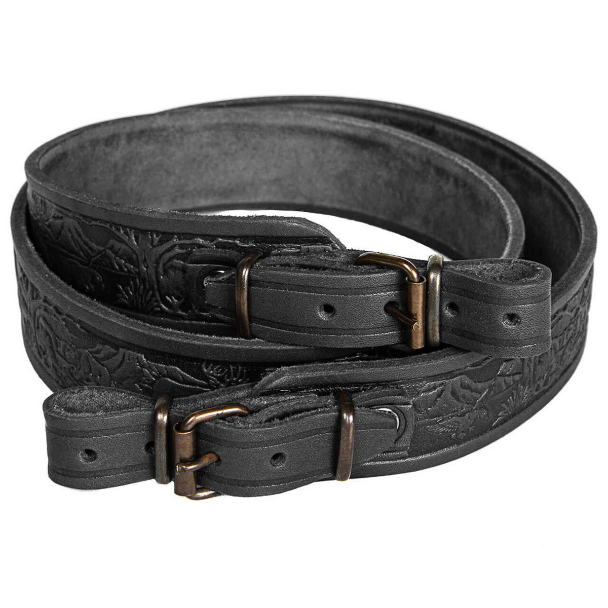 Tactical Rifle & Shotgun Sling Strap Leather Shoulder Belt - Hunting Accessory
