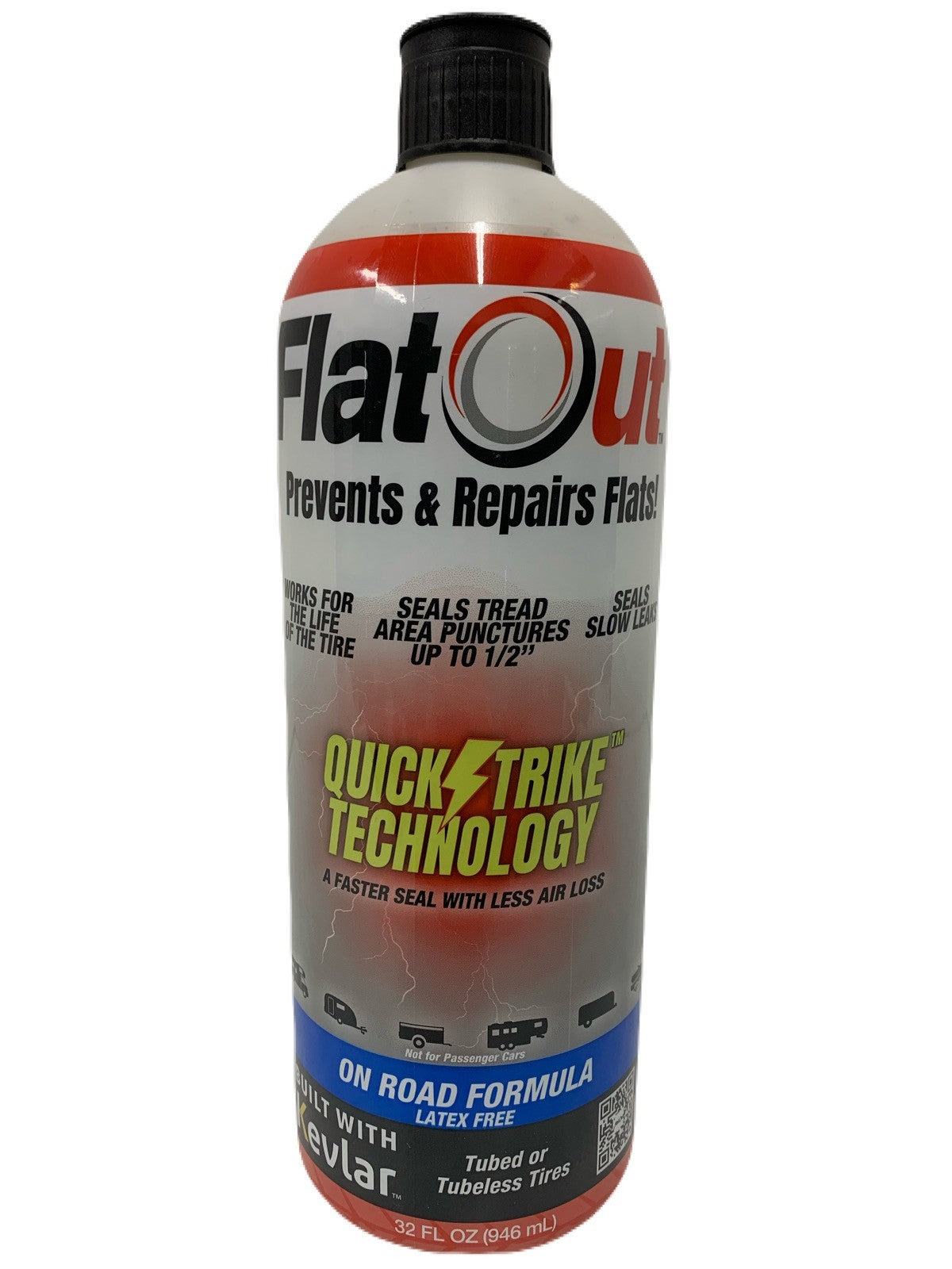 FlatOut 32oz Tire Sealant for Off-Road Vehicles & Trailers - Quick Leak Prevention
