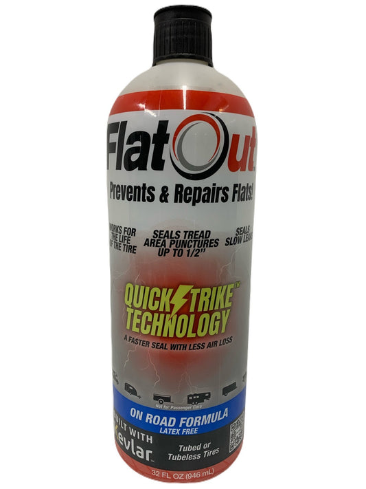 FlatOut 32oz Tire Sealant for Off-Road Vehicles & Trailers - Quick Leak Prevention