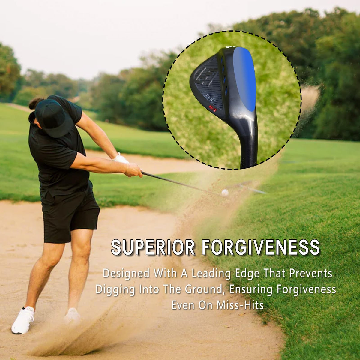 60 Degree Forged Golf Wedge for Sand, Gap, Lob Shots - Stainless Steel