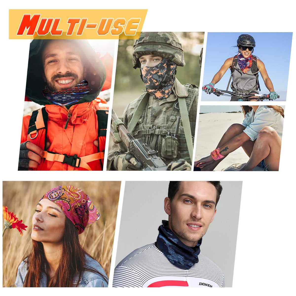 High-Quality Microfiber Neck Gaiter Face Mask for Outdoor Sports & UV Protection