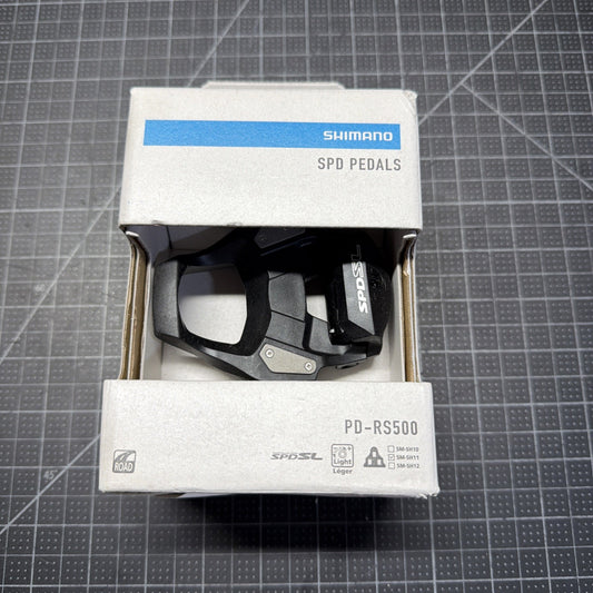 Shimano PD-RS500 Road Bike Pedals with Cleats - Black, Lightweight, Durable