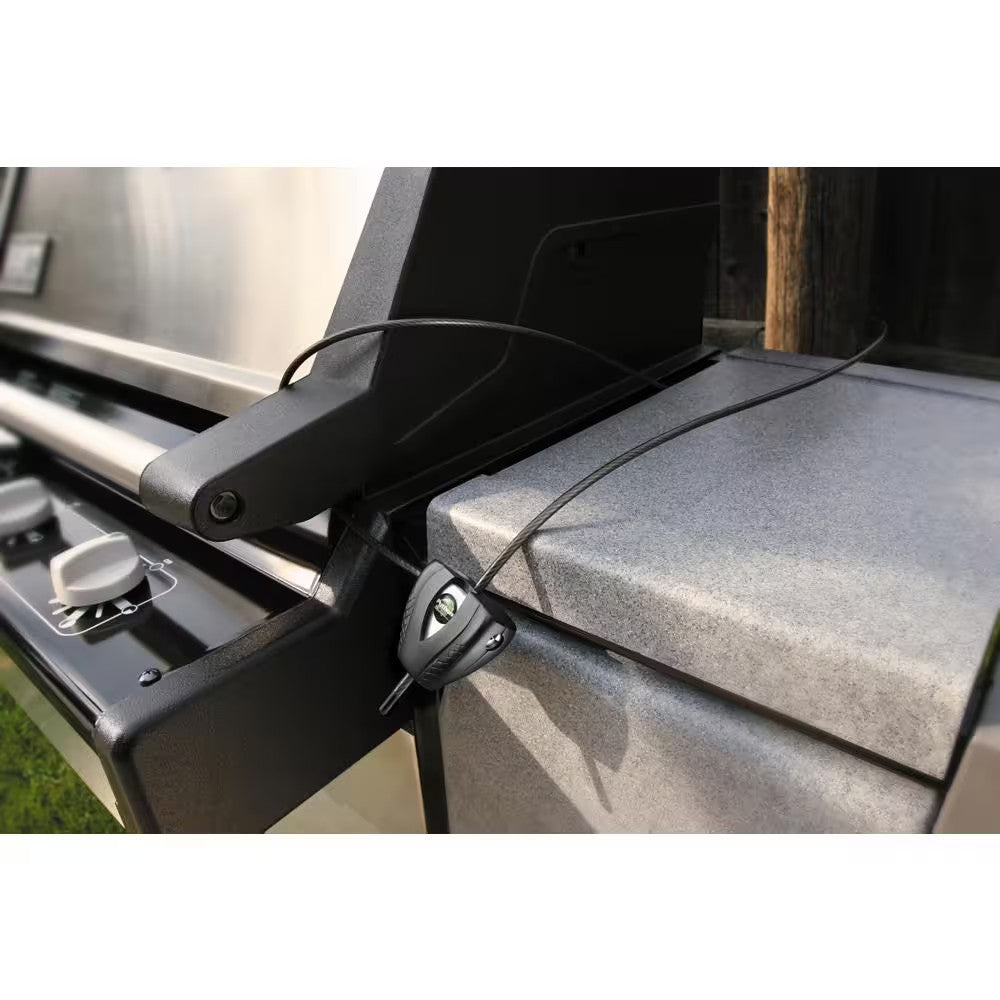 Adjustable 6 Ft. Steel Cable Lock with Key for Security