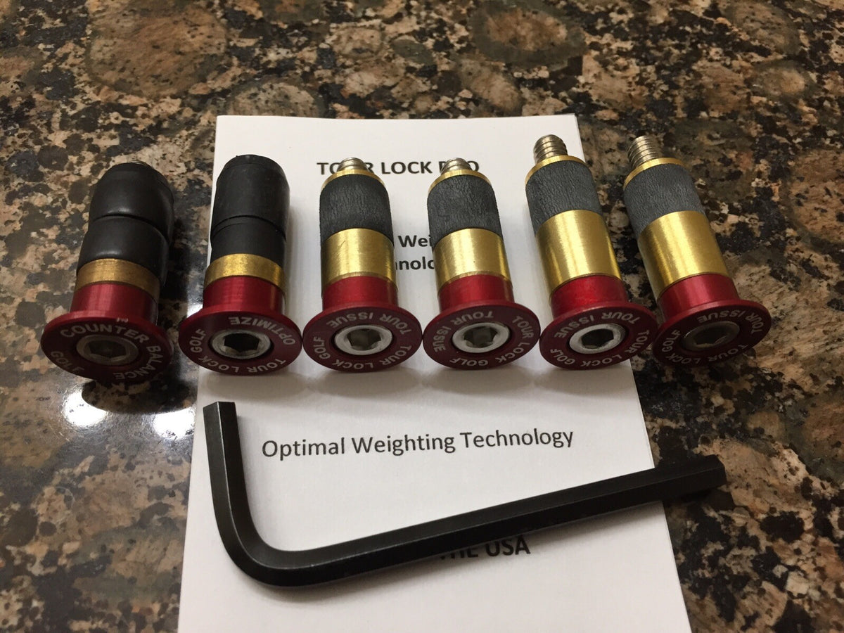 Golf Club Counter Balance Weights Set - 6-Weight Pack for Irons & Woods