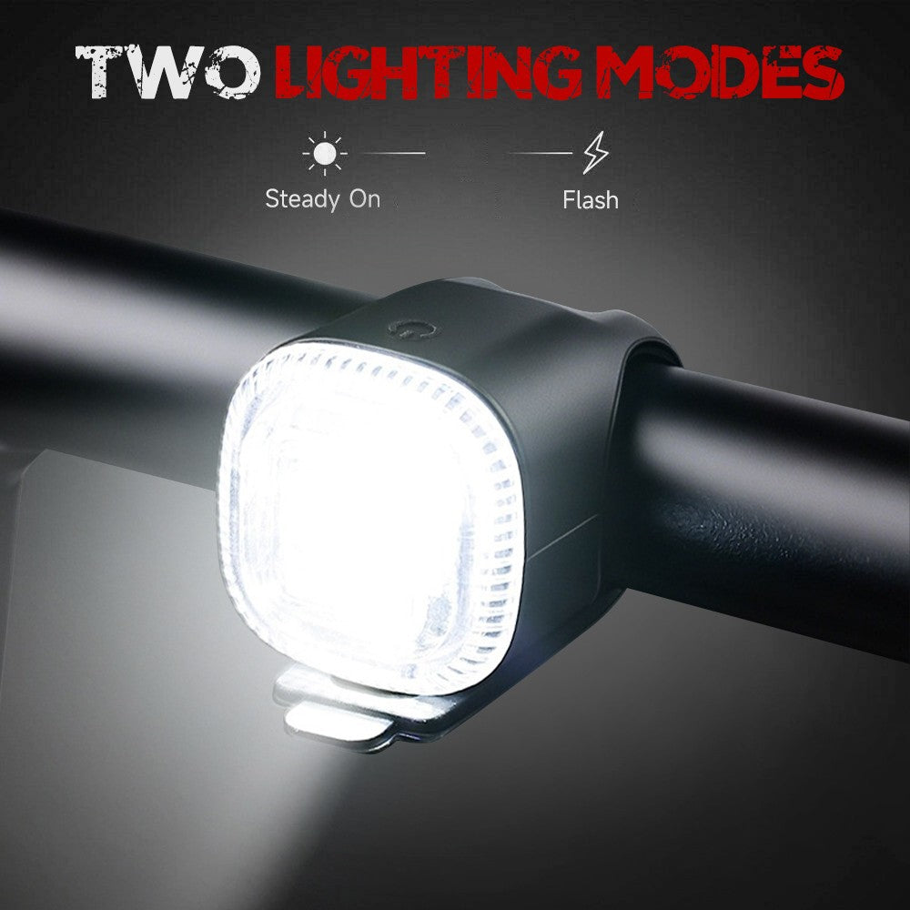 Rechargeable USB Bike Lights Set - Front and Rear LED Safety Kit