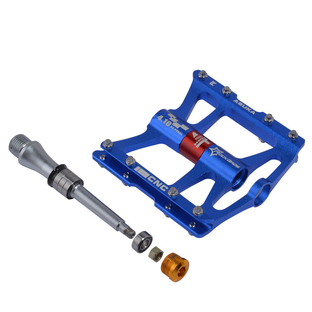 Bike Pedals Flat Aluminum Alloy 4 Bearings 9/16" Platform Cycling Accessories