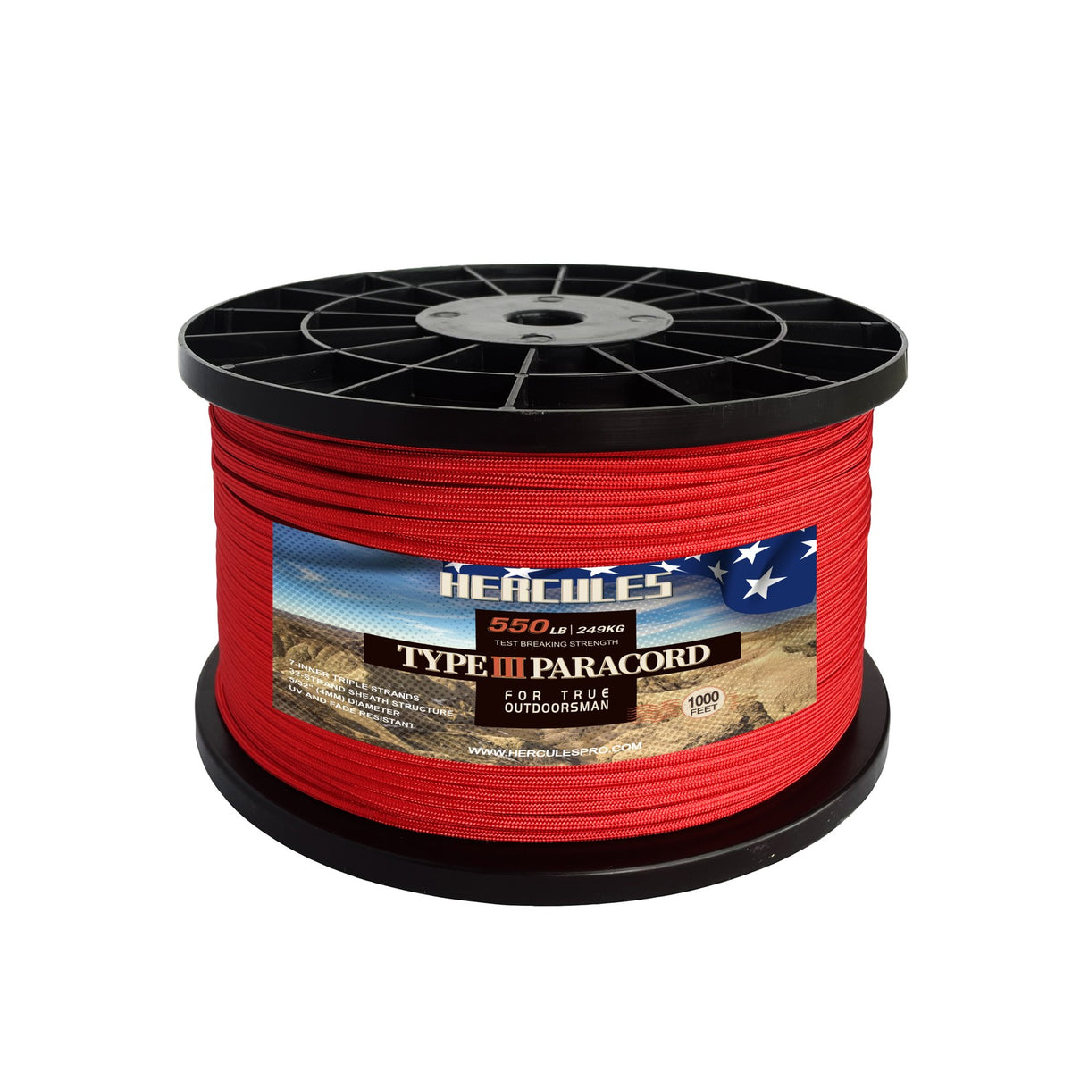 Heavy Duty Paracord 550 Rope for Camping Hiking Survival Tying & Crafting