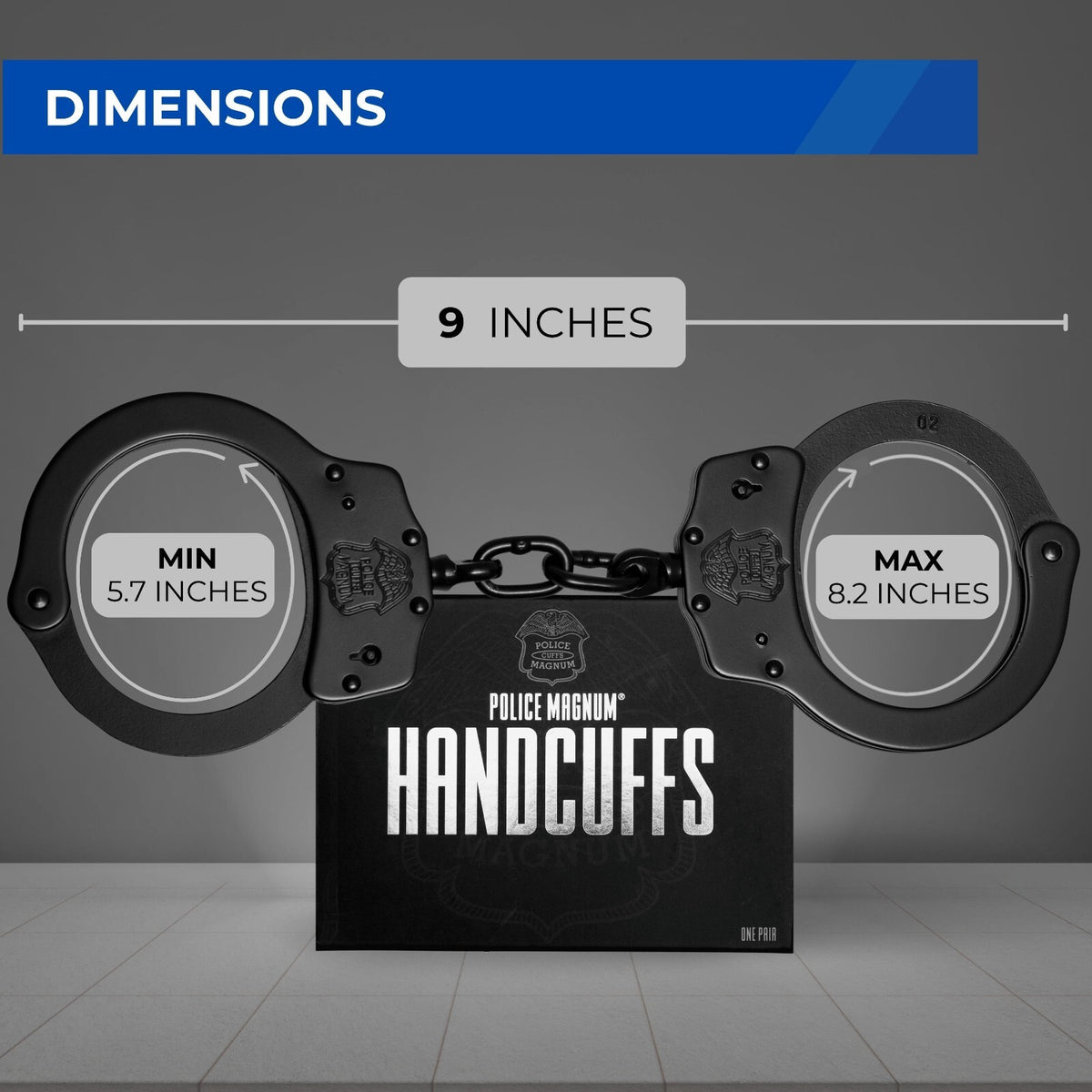 Heavy Duty Steel Handcuffs with Dual Safety Locks - Law Enforcement Gear