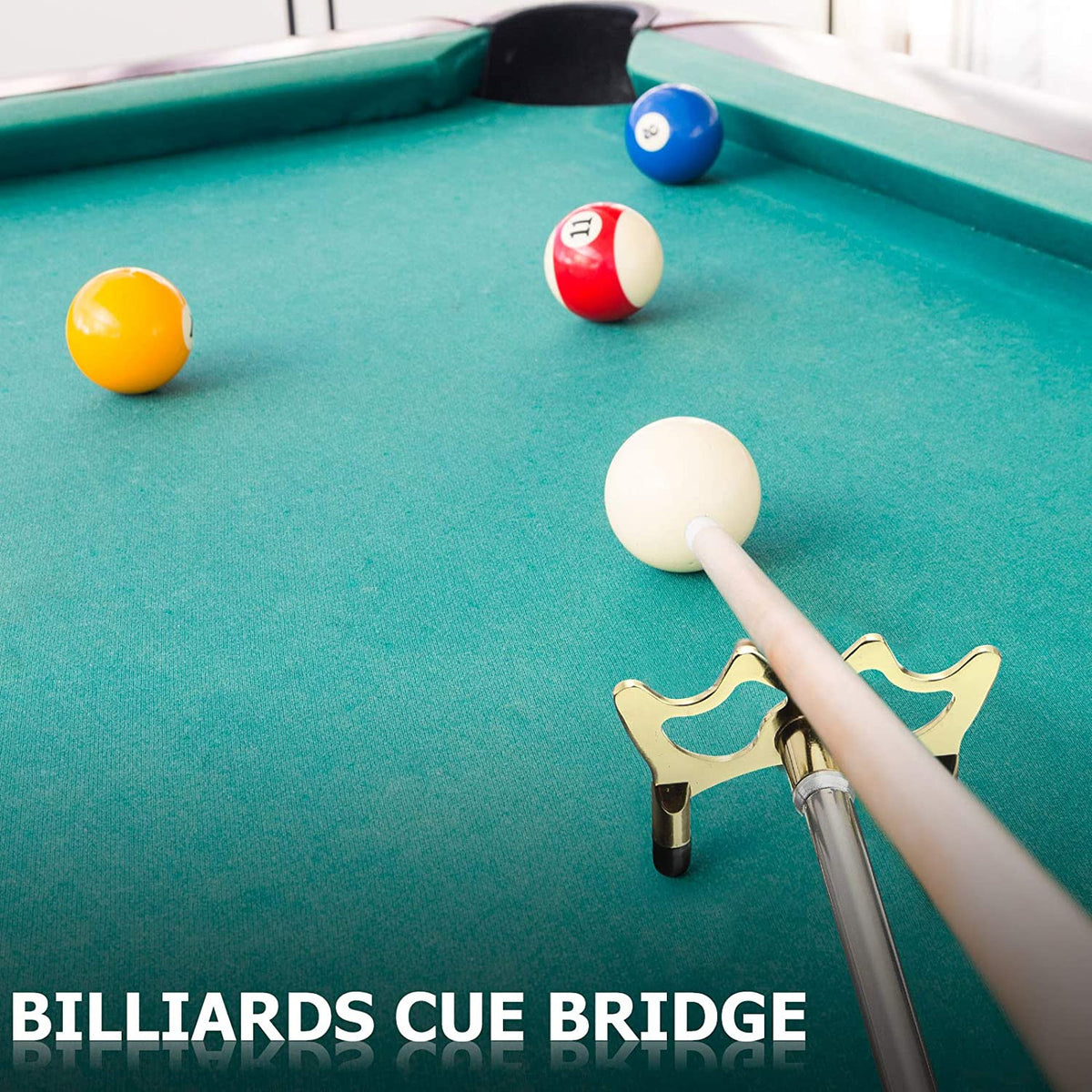 Retractable Billiard Bridge Stick with Brass Head – Extendable Cue Accessory