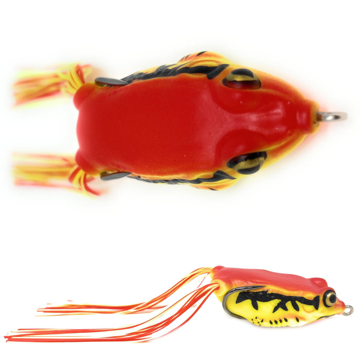 Topwater Bass Fishing Frogs 2.5 Inch 2 Pack - Weedless Hollow Body Lures