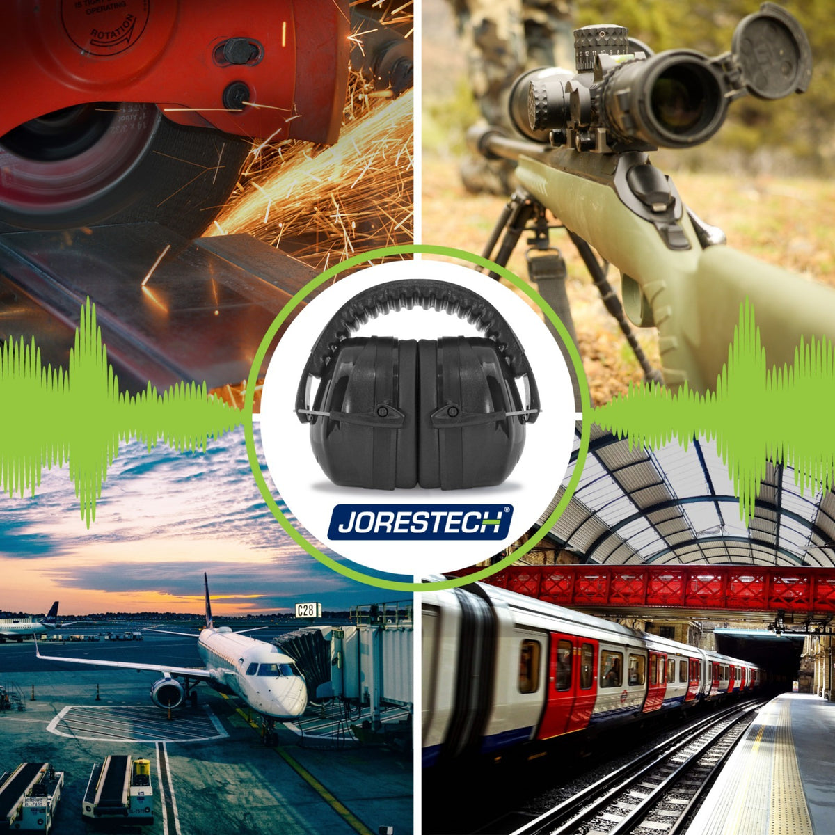 Noise Reduction Ear Muffs for Shooting Hunting Range Safety 30dB Protection