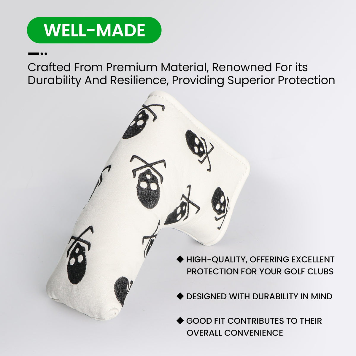 Golf Putter Head Cover Blade Style Fits All Clubs - Multiple Variants
