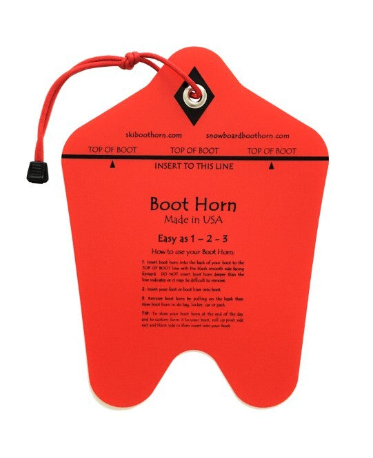 Ski Boot Horn for Easy Ski & Snowboard Boot Wearing - Durable, Portable