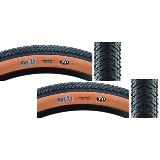 2 Pack BMX Bicycle Tires 26x2.3 Single Compound Lightweight Race Tire