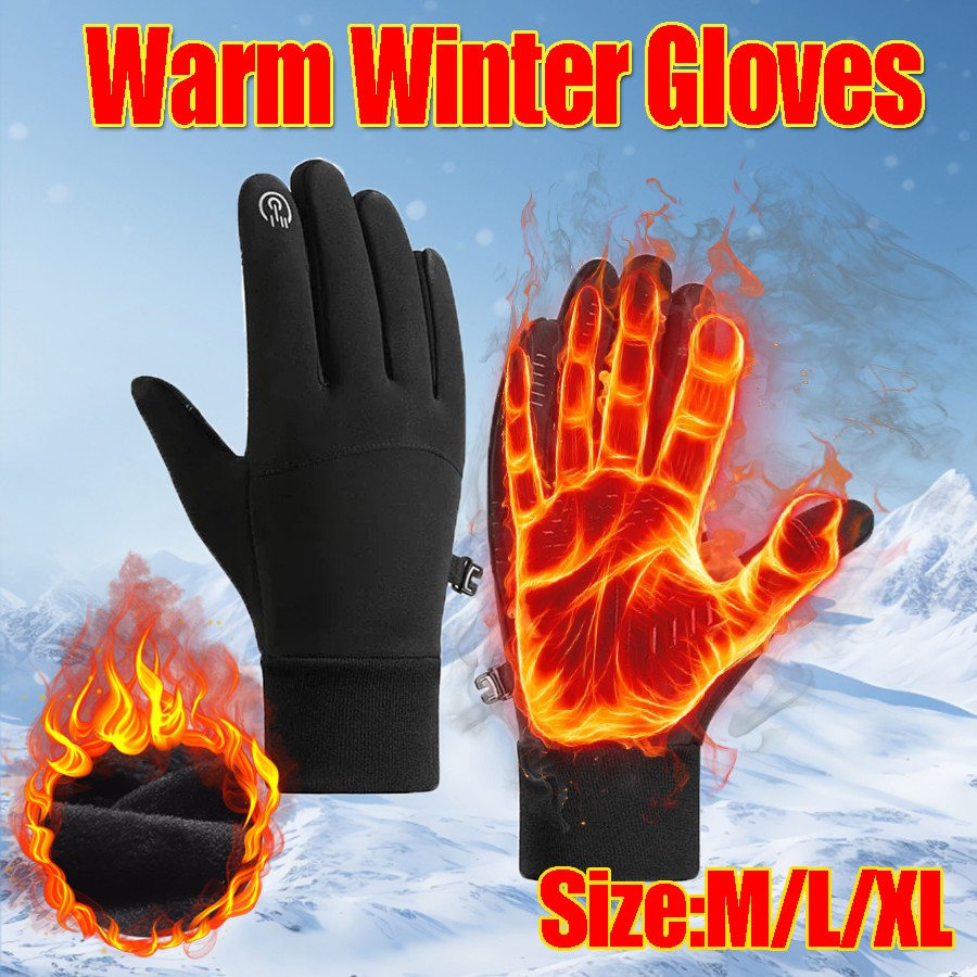 Waterproof Winter Gloves with Touch Screen Compatibility for Men and Women - Insulated Cold Weather Gloves
