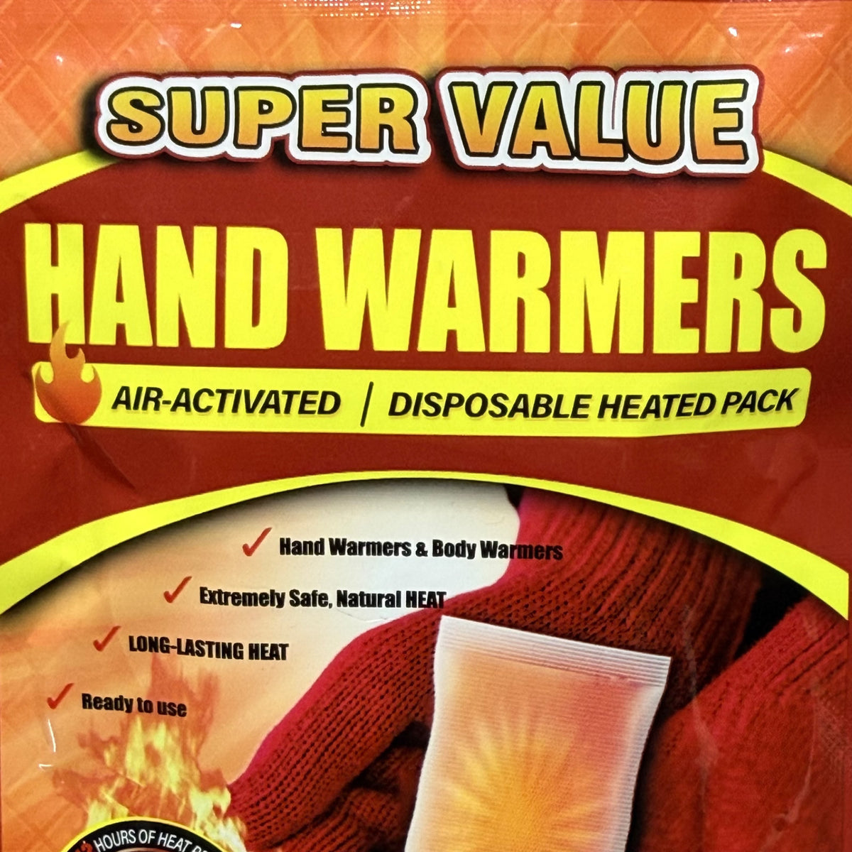 Reusable Hand & Body Warmers for Outdoor Activities - 12 Hours Heat, Pairs